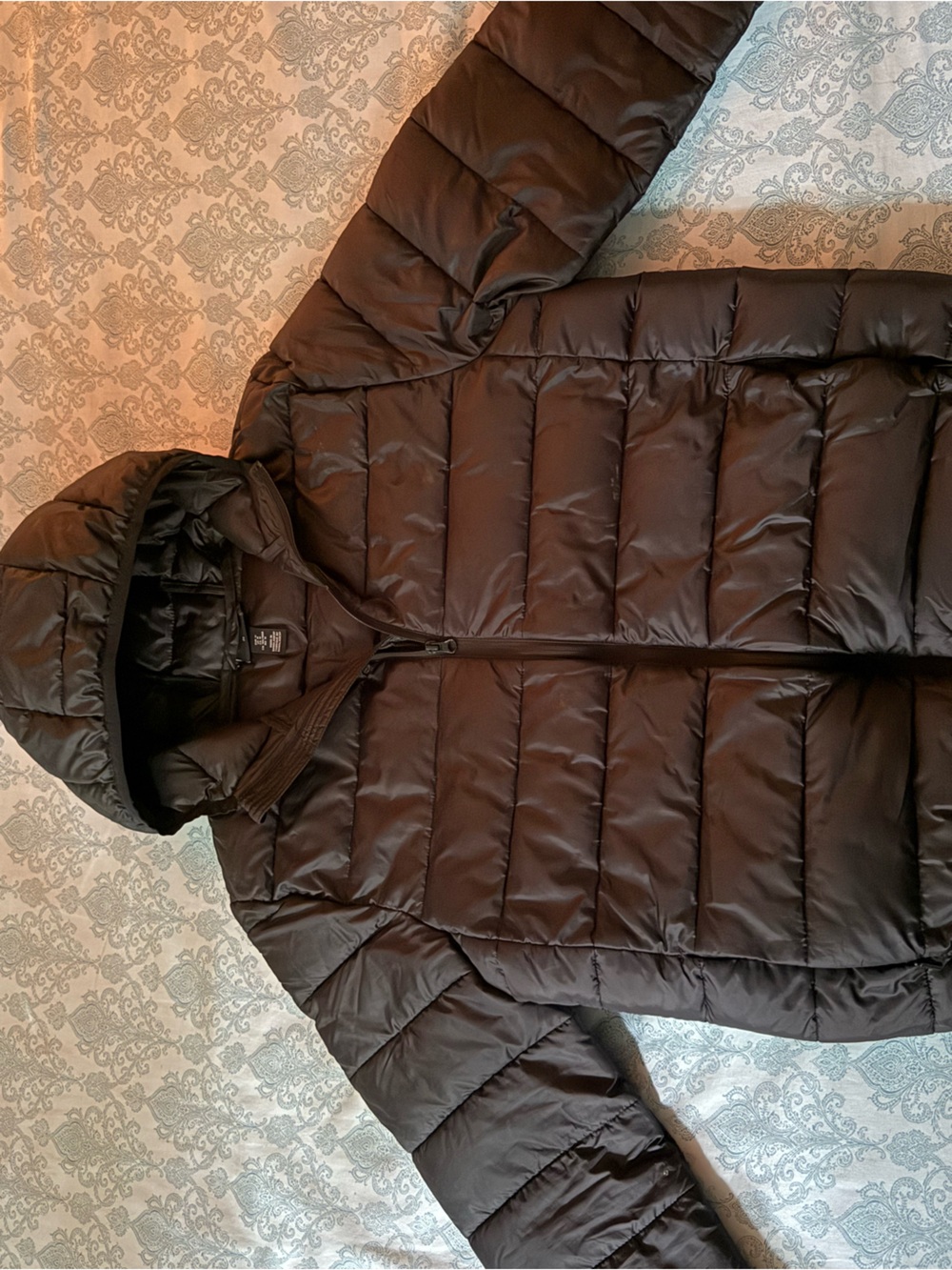 H&M Black Hooded Quilted Puffer Jacket